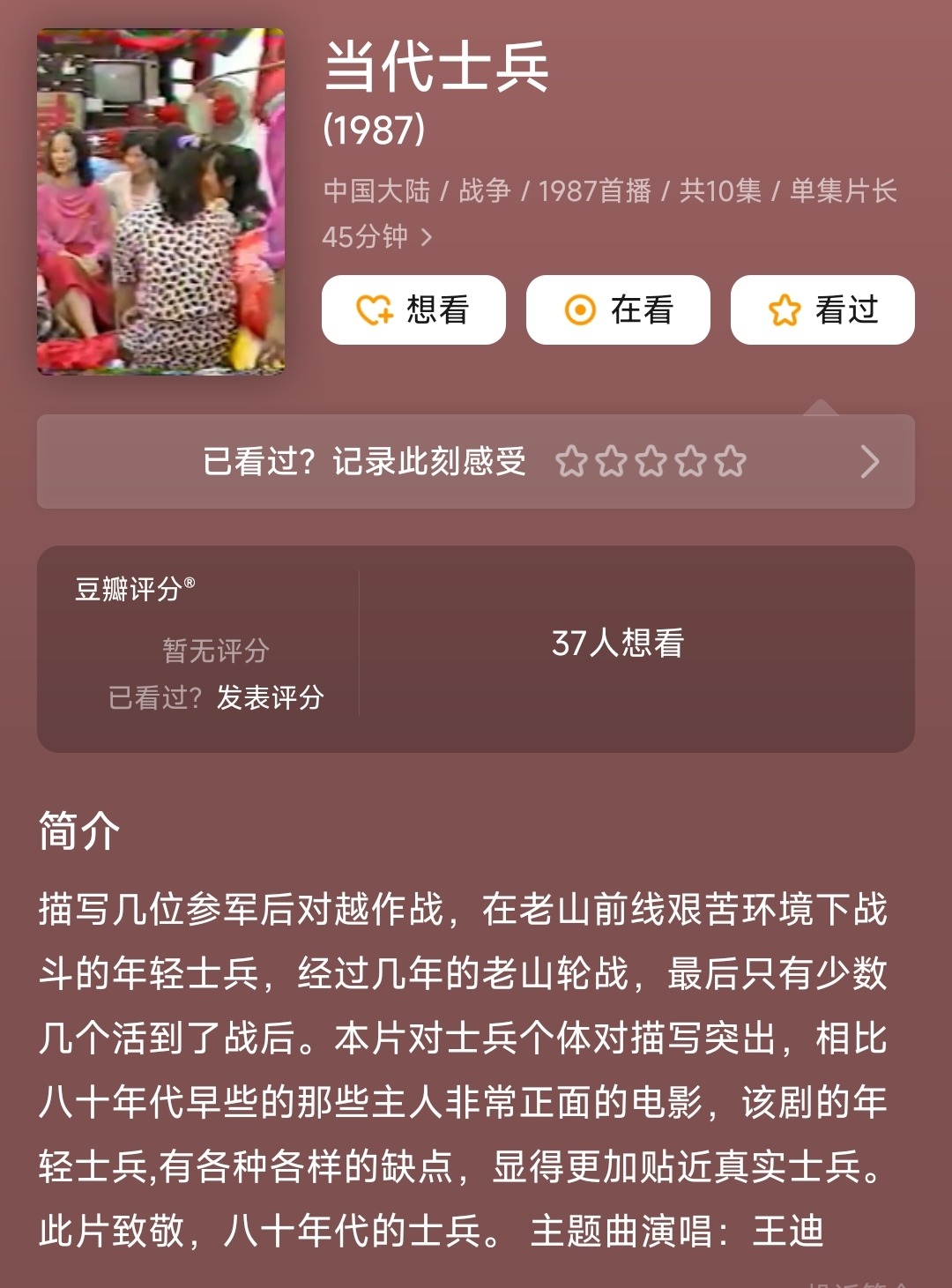【国产剧】当代士兵 1987 1.57G